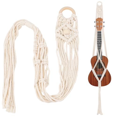 CREATCABIN Makramee Ukulelen Aufhänger Weiß Gitarren Wandaufhänger 5.8x95cm Stück Baumwolle Boho Hängeständer Aufhänger Alternativset Holzringkopf Für Akustische Elektrische Gitarren Wanddekorationen CREATCABIN Makramee Ukulelen Aufhänger Weiß Gitarren Wandaufhänger 5.8x95cm Stück Baumwolle Boho Hängeständer Aufhänger Alternativset Holzringkopf Für Akustische Elektrische Gitarren Wanddekorationen von CREATCABIN