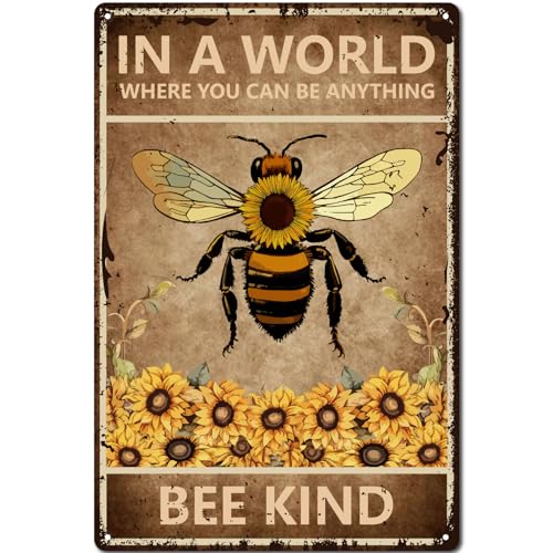 CREATCABIN Metallblechschild Bienenmotiv,Garten-Metallposter,Inspirierende Zitate,Bienenkind,Vintage-Plaketten,Galerie-Wandschilder,Retro-Poster,Hängende Dekoration Für Zuhause,Büro,Garten,30x20cm CREATCABIN Metallblechschild Bienenmotiv,Garten-Metallposter,Inspirierende Zitate,Bienenkind,Vintage-Plaketten,Galerie-Wandschilder,Retro-Poster,Hängende Dekoration Für Zuhause,Büro,Garten,30x20cm von CREATCABIN