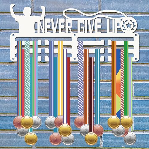 CREATCABIN Never Give Up Medaille Medaillenhalter Medaillenaufhänger Präsentationsständer Sport Metall Hängende Auszeichnungen Eisen Kleine Halterung Dekor Für Wand Heim Fußball Gymnastik Weiß 29x13cm CREATCABIN Never Give Up Medaille Medaillenhalter Medaillenaufhänger Präsentationsständer Sport Metall Hängende Auszeichnungen Eisen Kleine Halterung Dekor Für Wand Heim Fußball Gymnastik Weiß 29x13cm von CREATCABIN