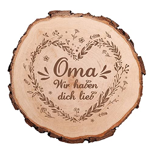 CREATCABIN Oma We Love You Natürliche Runde Holzscheiben Ungebohrt Rustikales Holz Mittelstück Scheiben Blatt Baumstamm Kreise Für Muttertag Großmutter Geschenke Kunsthandwerk Dekoration Ornamente von CREATCABIN