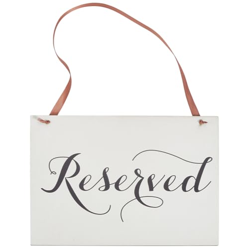 CREATCABIN Schilder Mit Der Aufschrift Sitzplatzreservierung Holz Aufhängen Seil Für Besondere Anlässe Reserviert Schilder Rustikale Hochzeiten Schilder Für Restaurant Stühle Dekoration 25x19x0.45cm von CREATCABIN