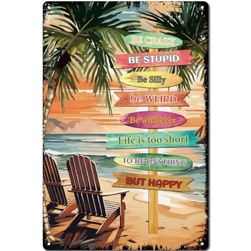 CREATCABIN Strand-Metallblechschild,Retro-Metall-Wanddekoration,Inspirierende Zitate,Vintage-Plaketten,Galerie-Wandschilder,Retro-Poster,Heimdekoration,Hängende Dekoration Für Garten,Zuhause,30x20cm CREATCABIN Strand-Metallblechschild,Retro-Metall-Wanddekoration,Inspirierende Zitate,Vintage-Plaketten,Galerie-Wandschilder,Retro-Poster,Heimdekoration,Hängende Dekoration Für Garten,Zuhause,30x20cm von CREATCABIN