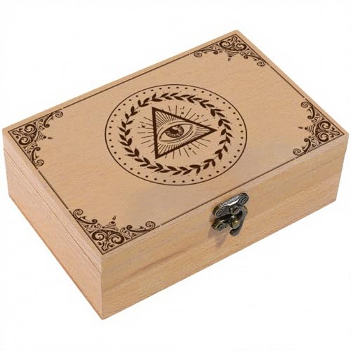 CREATCABIN Tarot Box Holz Für Karten Tarot Aufbewahrungsboxen Kristallholz Mit Deckel Solide Hexenbox Schmuckkästchen Mit Bösem Blick Dekorative Aufbewahrungsbox Für Schmuck Himmlische 11x16.5x5.8cm CREATCABIN Tarot Box Holz Für Karten Tarot Aufbewahrungsboxen Kristallholz Mit Deckel Solide Hexenbox Schmuckkästchen Mit Bösem Blick Dekorative Aufbewahrungsbox Für Schmuck Himmlische 11x16.5x5.8cm von CREATCABIN