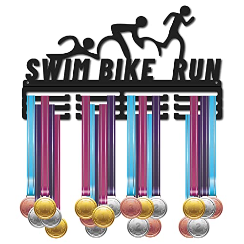 CREATCABIN Triathlon-Medaillenaufhänger Sportmedaillenhalter Metall Wettbewerb Wandaufhängung Rahmen Haken Display Schwimmen Fahrrad Laufen Für Abzeichen Über 60 Medaillen Läufer Schwimmer Athlet CREATCABIN Triathlon-Medaillenaufhänger Sportmedaillenhalter Metall Wettbewerb Wandaufhängung Rahmen Haken Display Schwimmen Fahrrad Laufen Für Abzeichen Über 60 Medaillen Läufer Schwimmer Athlet von CREATCABIN