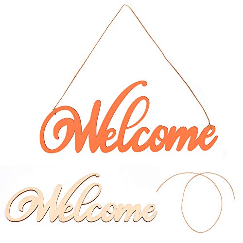 CREATCABIN Willkommen Holzschild Ausschnitt Holz Brief Zeichen DIY Block Worte Zeichen Für Kranz Wohnkultur Tür Wandkunst Dekoration, 11.6" x 4.7" CREATCABIN Willkommen Holzschild Ausschnitt Holz Brief Zeichen DIY Block Worte Zeichen Für Kranz Wohnkultur Tür Wandkunst Dekoration, 11.6" x 4.7" von CREATCABIN