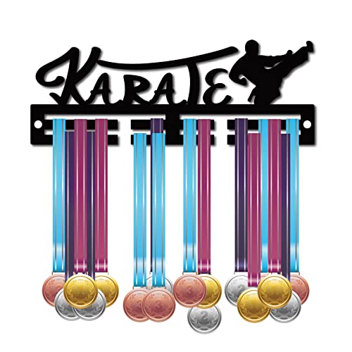 CREATCIN Acryl-Medaillenhalter Karate-Medaillenhalter Ausstellungsständer Wandhalterung Zum Aufhängen Für Zuhause zeichen 2 Linien Athleten Medaillengewinner Laufen Fußball Gymnastik Über 20 Medaillen von CREATCABIN