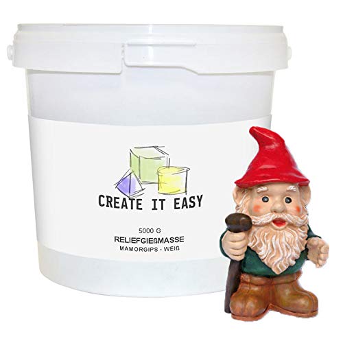 NEU Create It Easy Reliefgießmasse/Mamorgips, weiß, 5000g im wiederverschließbaren Kunststoffeimer NEU Create It Easy Reliefgießmasse/Mamorgips, weiß, 5000g im wiederverschließbaren Kunststoffeimer von CREATE IT EASY