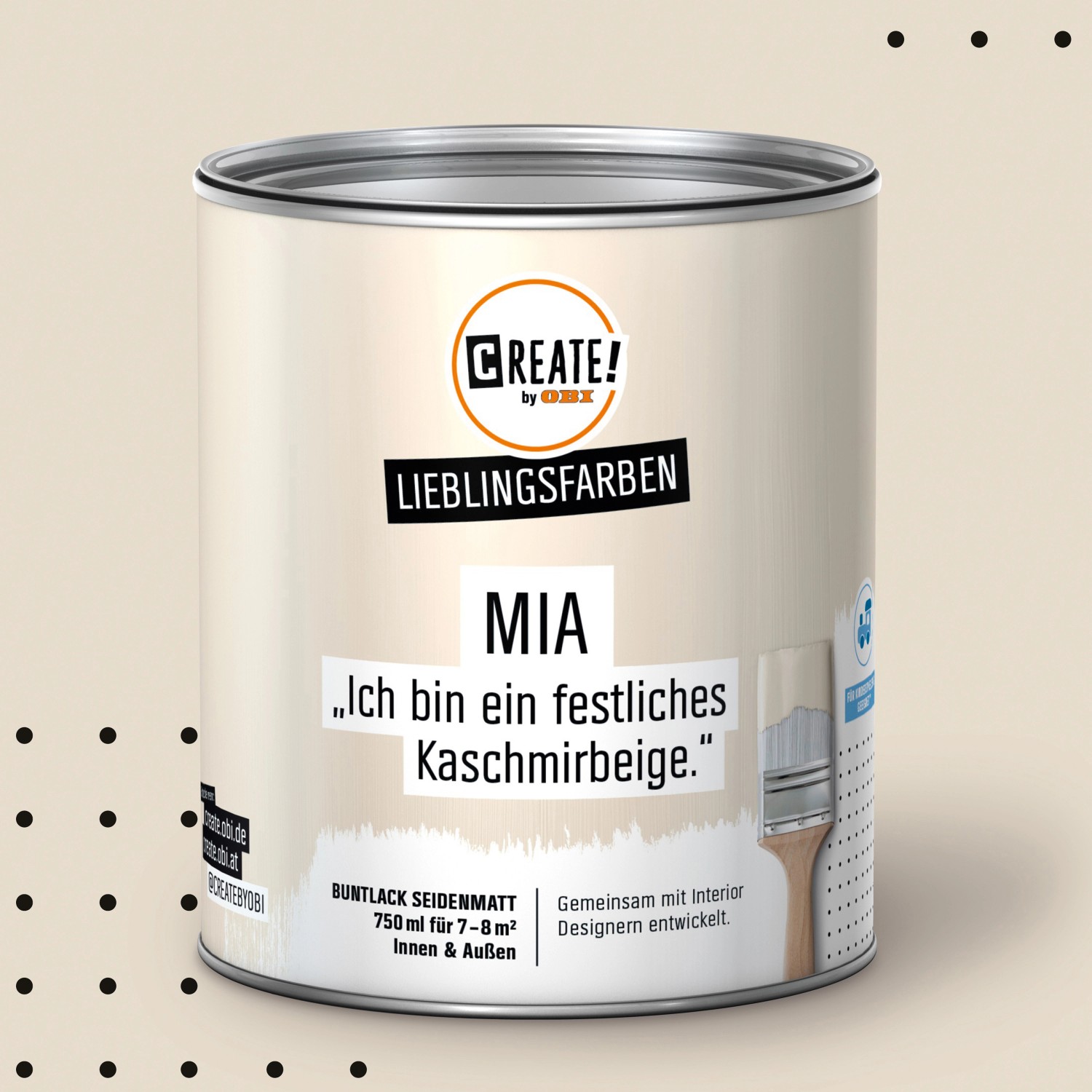 CREATE! by OBI Lieblingsfarben Buntlack Mia Kaschmirbeige seidenmatt 750ml von CREATE! by OBI