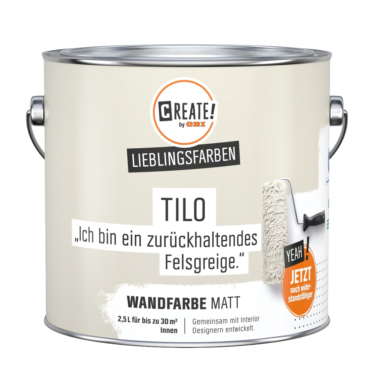 CREATE! by OBI Wandfarbe Lieblingsfarbe Tilo Felsgreige Matt 2,5 l CREATE! by OBI Wandfarbe Lieblingsfarbe Tilo Felsgreige Matt 2,5 l von CREATE! by OBI