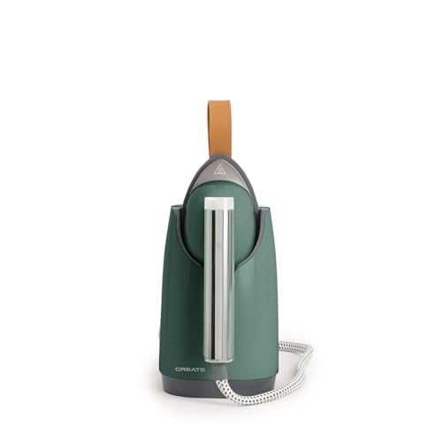 CREATE/IRON DUAL PRO/Horizontal- und vertikales Dampfbügeleisen 800ml Salbeigrün / 2 in 1 Design, 4 Bügelfunktionen, Dampfstoß & Trockenbügeln, Sicherheitssystem, Antihaftbeschichtung, 1630W von CREATE