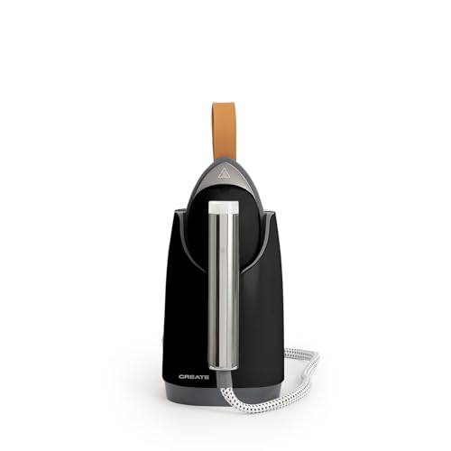 CREATE/IRON DUAL PRO/Horizontal- und vertikales Dampfbügeleisen 800ml Schwarz / 2 in 1 Design, 4 Bügelfunktionen, Dampfstoß & Trockenbügeln, Sicherheitssystem, Antihaftbeschichtung, 1630W von CREATE
