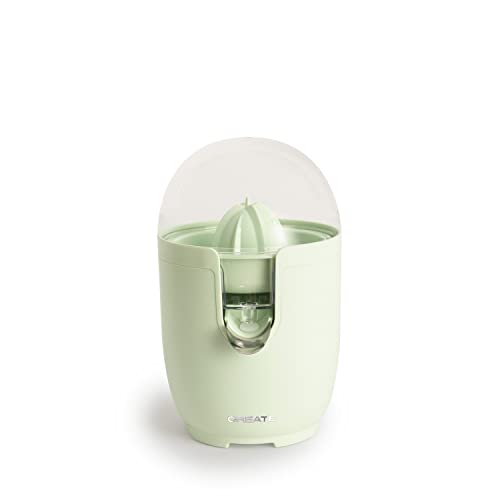 CREATE/JUICER RETRO/Elektrische Saftpresse Pastellgrün/zwei Konen, tropffreies System, spülmaschinenfest, Anti-Staub-Schutz, 280ml, 90W von CREATE