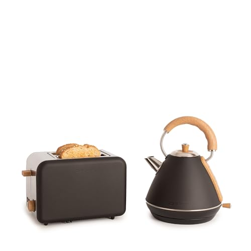 CREATE/PACK - KETTLE RETRO L 1,7L + TOAST RETRO M/Wasserkocher 1,7L und Toaster in Schwarz von CREATE