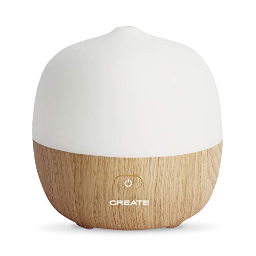 CREATE/Aroma Studio/Diffuser und Luftbefeuchter, Emittierender Kaltdampf, mit befeuchtenden und Aromatherapie-Eigenschaften, 7 programmierbare LED-Lichtfarben (natürliches Holz) von CREATE