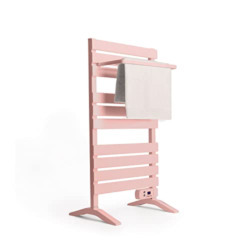 CREATE / WARM Towel 500W / Elektrischer Badheizkörper Rosa mit Standfüßen und Regal / 103x55x5cm / Thermostat, geringer Verbrauch von CREATE