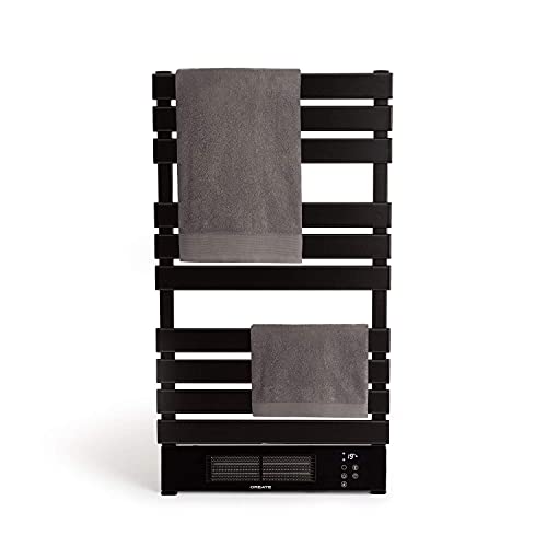 CREATE / WARM Towel PRO 500-1500W / Badheizkörper Schwarz mit Heizstrahler und Fernbedienung / 101x13x55cm / WLAN, geringer Verbrauch von CREATE