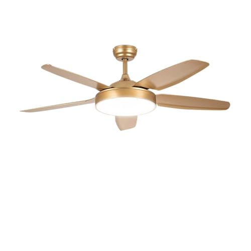 CREATE / WINDFLAT/Deckenventilator Gold mit Beleuchtung und Fernbedienung/Sommer-Winterbetrieb, DC-Motor, 6 Geschwindigkeiten, programmierbar, 3 Lichttemperaturen, doppelte Höhe, 40W, Ø132cm von CREATE