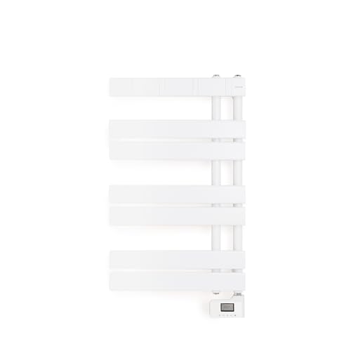 CREATE / Warm Towel Modern/Elektrischer Handtuchhalter weiß / 80 x 50 cm / 2 in 1, 6 Betriebsmodi, LCD-Display, Timer bis zu 24 Stunden, 400 W von CREATE
