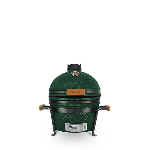 CREATE /BBQ KAMADO/Keramik Smoker Grill Grün 16 Zoll/Kann grillen, räuchern und kochen, mit Temperaturregler und zwei Lüftungsquellen von CREATE