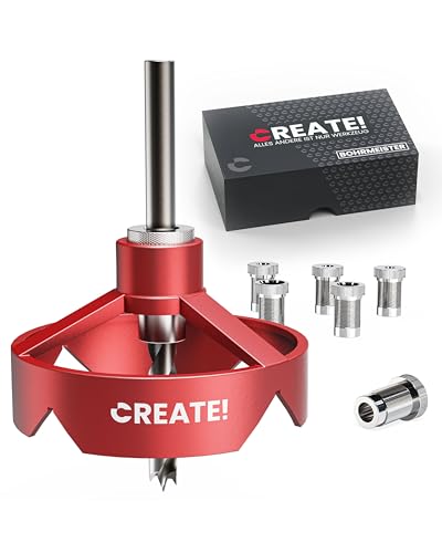 CREATE! Bohrlehre | Bohrhilfe | Bohrschablone mit gehärteten Hülsen für Bohrer mit einem Druchmesser von Ø 4, 5, 6, 8, 10 und 12 mm von CREATE!
