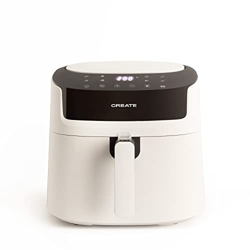 CREATE/FRYER AIR PRO LARGE/Heißluftfritteuse 6.2L Weiß/mit Timer, Monitor LCD, praktisch, einfache Bedienung, 360º-Luftzirkulationssystem, 1800W von CREATE