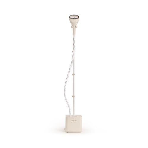 CREATE/IRON UP STAND/Vertikales Dampfbügeleisen, Cremeweiß/Klappbares Teleskoprohr, 9-Punkt-Bürste, Fassungsvermögen 1.6L, Vertikales Bügeln, Dampf, Trocken, 1600W von CREATE