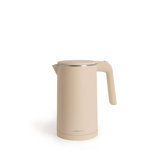 CREATE KETTLE STUDIO PRO / Elektrischer Wasserkocher, 1 l, Sand/Temperaturkontrolle, Warmhaltefunktion, Kabelaufwicklung, automatische Abschaltung, 1000 W von CREATE
