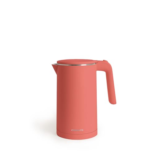 CREATE KETTLE STUDIO PRO / Elektrischer Wasserkocher, 1 l, Terrakotta, Temperaturkontrolle, Warmhaltefunktion, Kabelaufwicklung, automatische Abschaltung, 1000 W von CREATE
