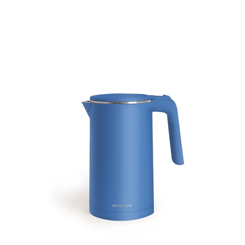 CREATE Kettle Studio Pro Wasserkocher 1L Kobaltblau Temperaturregelung Warmhaltefunktion Kabelaufwicklung Automatische Abschaltung 1000W von CREATE