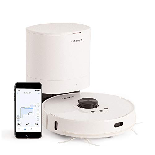 CREATE / NETBOT LS27 / Intelligenter Laser-Saugroboter mit Selbstentladungstation 2700Pa / Automatische Entleerung, programmierbar über APP + Alexa + Google Home, 3D-Mapping, 50W von CREATE