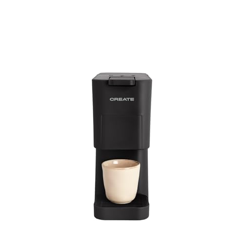 CREATE / THERA STUDIO/Mehrkapsel-Espresso- und Mahlkaffeemaschine Schwarz/Touch-Bedienfeld, 19 bar, programmierbar, 3 austauschbare Adapter, Anti-Vibrationssystem, 1450W von CREATE