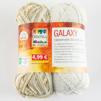 Glitzer Sockenwolle "Galaxy" von CREATELLI