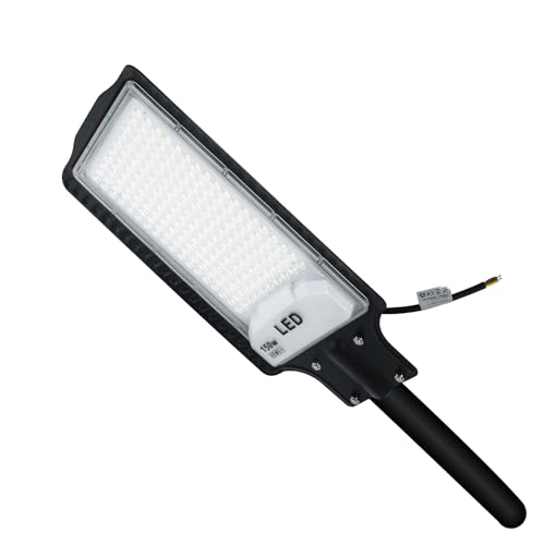 CREATESTAR LED Straßenlaterne 150W, LED Straßenlampe Straßenleuchte IP66 Mastleuchte Weiß Wegeleuchten Sicherheits Wand Licht Parkplatzbeleuchtung für Garten, Innenhof, Straße, Garage von CREATESTAR