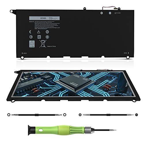 CREATESTAR PW23Y Laptop Akku für Dell XPS 13 9360 P54G002 D1605G D1605T D1609 D1609G D1705G XPS 9360 Series Ersatz 0RNP72 0TP1GT RNP72 TP1GT [7.6V 60Wh/7850mAh, 4-Cell] von CREATESTAR