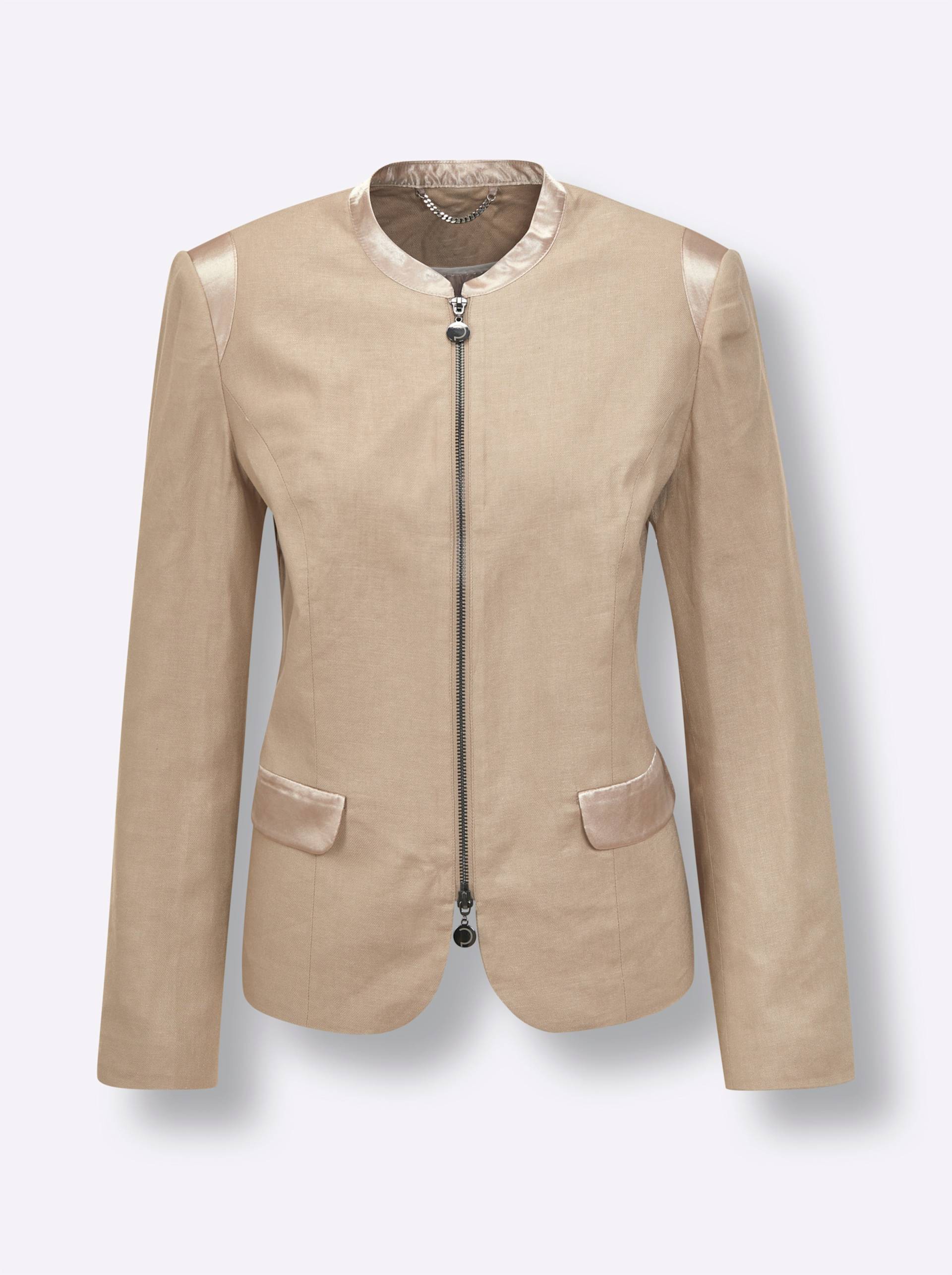 Leinen-Viskose-Blazer in beige von CREATION L PREMIUM von CREATION L PREMIUM