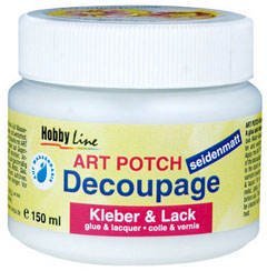 Art Potch Decoupage Kleber und Lack seidenmatt 250ml, - CKR48252 von CREATIVE