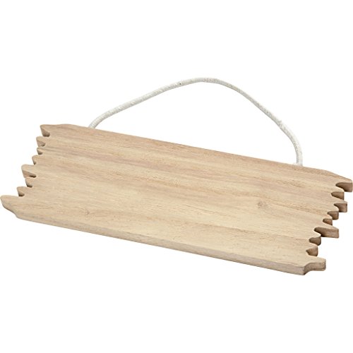 Creativ 57608 1-teiliges Holzschild mit gezackten Kanten, beige, 16 x 5,5 cm von Creativ