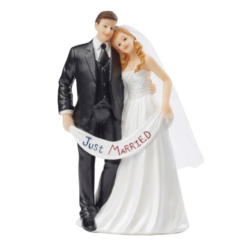 CREATIV DISCOUNT Hochzeitspaar mit Just-Married-Schärpe, Größe ca. 13,5 x 7 cm CREATIV DISCOUNT Hochzeitspaar mit Just-Married-Schärpe, Größe ca. 13,5 x 7 cm von CREATIV DISCOUNT