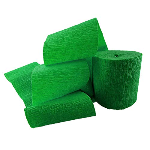 CREATIV DISCOUNT Krepp-Band, 10m x 5 cm, zum Basteln und Dekorieren, dunkelgrün von CREATIV DISCOUNT