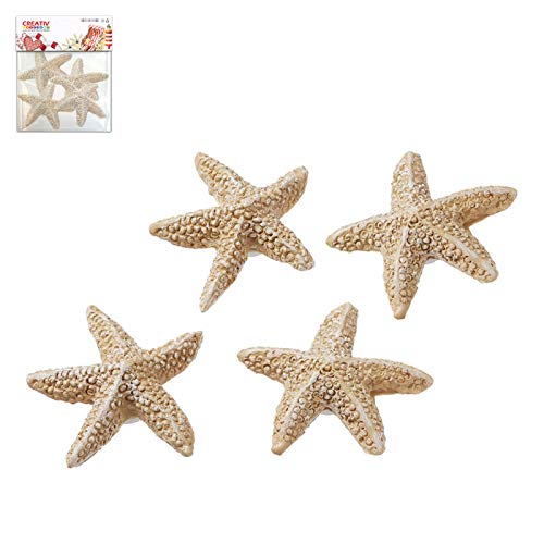 CREATIV DISCOUNT Mini Seestern 2 cm, 4 Stück im Beutel von CREATIV DISCOUNT