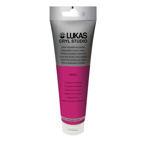 CREATIV DISCOUNT NEU LUKAS CRYL STUDIO/Acrylfarbe, Tagesleuchtfarbe 125 ml, Magenta von CREATIV DISCOUNT