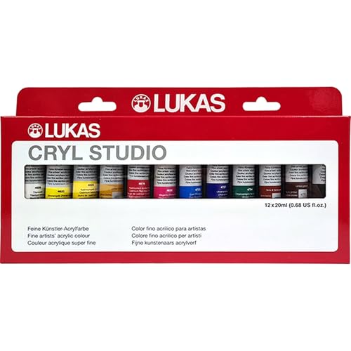 CREATIV DISCOUNT NEU LUKAS CRYL STUDIO/Acrylfarben Set, 12 x 20 ml von CREATIV DISCOUNT