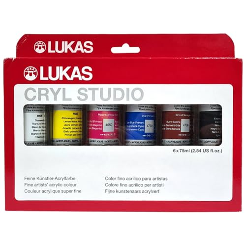 CREATIV DISCOUNT NEU LUKAS CRYL STUDIO/Acrylfarben Set, 6 x 75 ml von CREATIV DISCOUNT