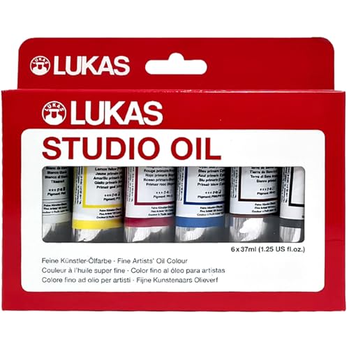CREATIV DISCOUNT NEU LUKAS STUDIO OIL/Ölmalfarben Set, 6 x 37 ml von CREATIV DISCOUNT
