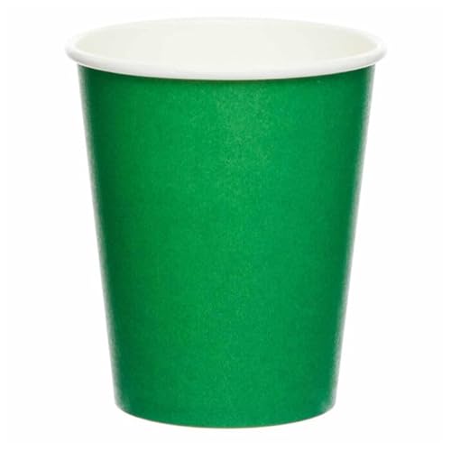 CREATIV DISCOUNT NEU Papp-Becher unifarben, ca. 237ml, grün, 8 Stück von CREATIV DISCOUNT