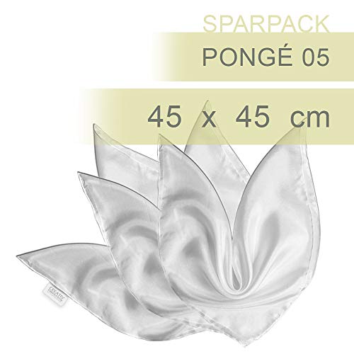 CREATIV DISCOUNT Seiden-Tuch Sparpack, 45x45 cm, Pongé 05, 12 St. von CREATIV DISCOUNT