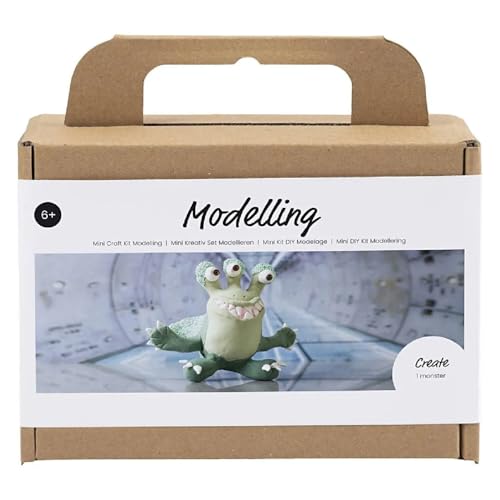 Mini Kreativ Set Modellieren, Monster Lulu, mit Silk Clay & Foam Clay von CREATIV DISCOUNT