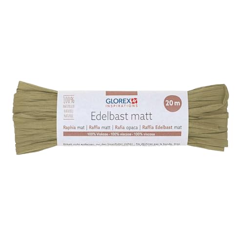 NEU Edelbast/Raffia aus Viskose, 20 m, matt-olive von CREATIV DISCOUNT