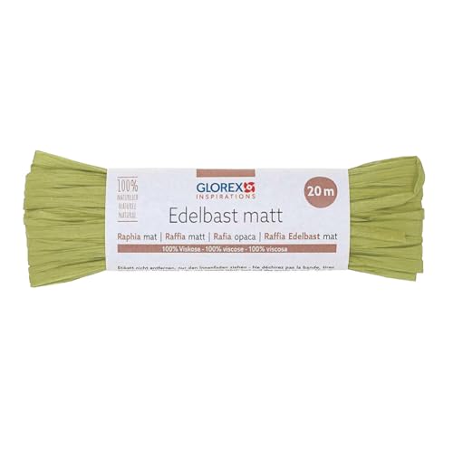 NEU Edelbast/Raffia aus Viskose, 20 m, matt-pistazie von CREATIV DISCOUNT