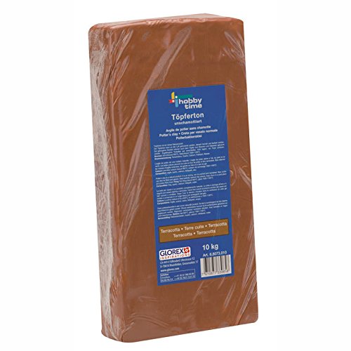 NEU Glorex Töpferton unschamottiet 10kg terracotta von CREATIV DISCOUNT